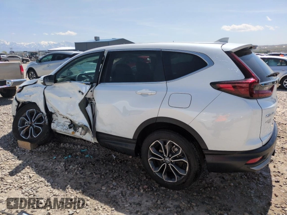 2021 Honda CR-V EX-L with VIN 5J6RW2H83MA002430, listed as a Copart auction lot 53697505 with 26,871 mi miles and Salvage Title. Bid and sale history available at DreamBid. Image 2.