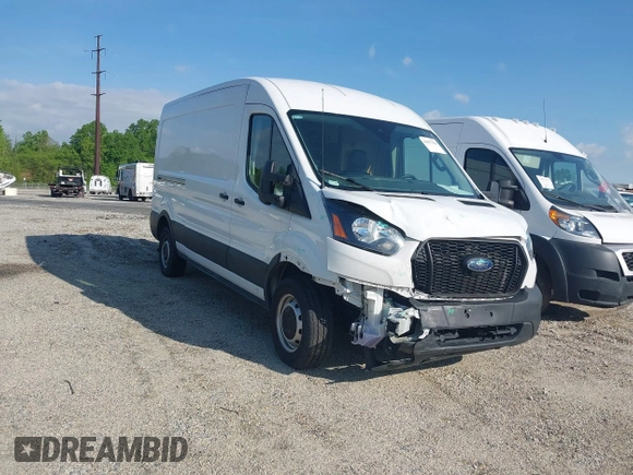 2023 Ford Transit Cargo with VIN 1FTBR1C89PKA58175, listed as a IAAI auction lot 42007354 with 55,141 mi miles. Bid and sale history available at carsss.com. Image 1.
