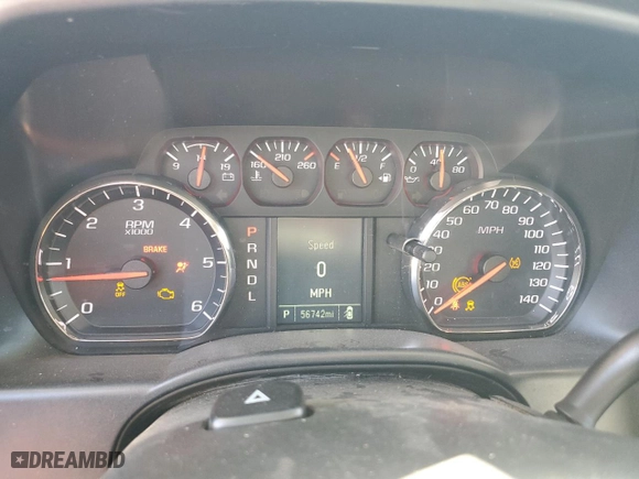 2018 Chevrolet Silverado 1500 Custom with VIN 1GCRCPEH8JZ328981, listed as a Copart auction lot 44075575 with 56,742 mi miles and Salvage Title. Bid and sale history available at carsss.com. Image 9.