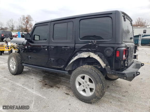 2018 Jeep Wrangler Unlimited Sport with VIN 1C4HJXDG4JW305371, listed as a Copart auction lot 82830694 with 93,234 mi miles and Salvage Title. Bid and sale history available at carsss.com. Image 2.
