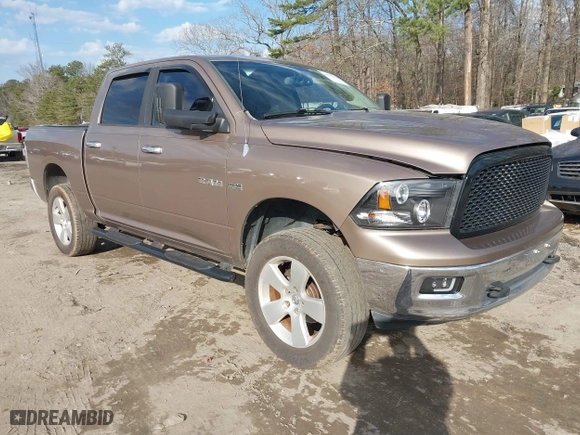 2010 Dodge Ram 1500 SLT with VIN 1D7RB1CTXAS245221, listed as a IAAI auction lot 41593273 with 191,810 mi miles. Bid and sale history available at carsss.com. Image 1.