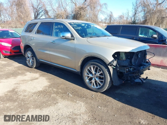 2012 Dodge Durango Citadel with VIN 1C4SDJET7CC198231, listed as a IAAI auction lot 41678134 with 132,181 mi miles. Bid and sale history available at carsss.com. Image 1.