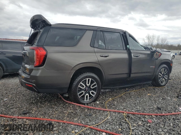 2021 GMC Yukon AT4 with VIN 1GKS2CKD8MR299277, listed as a Copart auction lot 47027565 with 54,806 mi miles and Salvage Title. Bid and sale history available at carsss.com. Image 3.