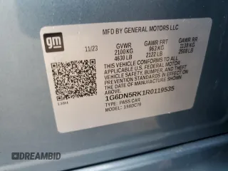 2024 Cadillac CT5 Premium Luxury with VIN 1G6DN5RK1R0119535, listed as a Copart auction lot 55087825 with 16,459 mi miles and Salvage Title. Bid and sale history available at DreamBid. Image 12.