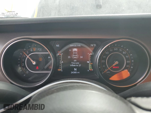 2020 Jeep Wrangler Willys with VIN 1C4GJXAG8LW285550, listed as a Copart auction lot 41337045 with 24,388 mi miles and Salvage title. Bid and sale history available at DreamBid. Image 9.