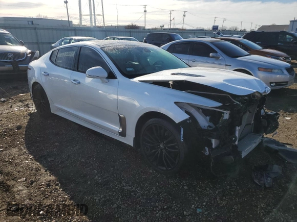 2018 Kia Stinger Premium with VIN KNAE25LA4J6015565, listed as a Copart auction lot 82378014 with 48,281 mi miles and Salvage Title. Bid and sale history available at DreamBid. Image 4.