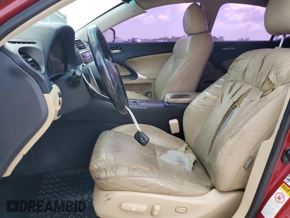 2008 Lexus IS with VIN JTHBK262682068860, listed as a Copart auction lot 51438115 with 148,971 mi miles and Salvage Title. Bid and sale history available at carsss.com. Image 7.