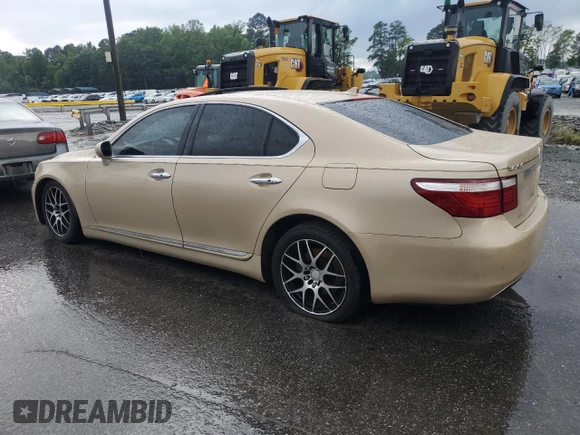 2008 Lexus LS 460 with VIN JTHBL46F885075478, listed as a Copart auction lot 56842225 with 128,897 mi miles and Salvage title. Bid and sale history available at DreamBid. Image 2.