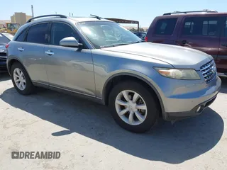 2005 Infiniti FX z VIN JNRAS08W05X216386, wystawiony jako IAAI lot #42346579 z przebiegiem 183 130 mil mil oraz . Historia ofert i sprzedaży dostępna na DreamBid. Obrazek 1.