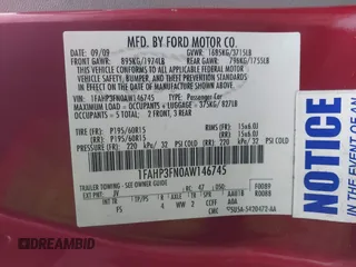 2010 Ford Focus SE with VIN 1FAHP3FN0AW146745, listed as a IAAI auction lot 40869446 with 155,030 mi miles and . Bid and sale history available at DreamBid. Image 9.