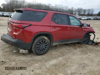 2022 Chevrolet Traverse RS with VIN 1GNERJKW6NJ130246, listed as a Copart auction lot 45039085 with 53,215 mi miles and Salvage title. Bid and sale history available at DreamBid. Image 3.