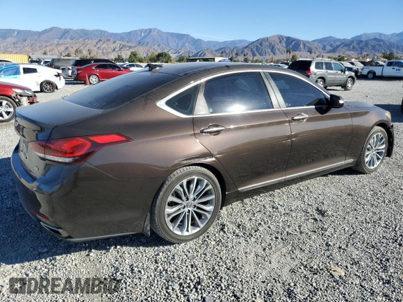 2017 Genesis G80 3.8L with VIN KMHGN4JEXHU168827, listed as a Copart auction lot 80315794 with 46,607 mi miles and Salvage Title. Bid and sale history available at DreamBid. Image 3.
