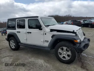2022 Jeep Wrangler Unlimited Sport S with VIN 1C4HJXDG7NW150546, listed as a Copart auction lot 52297485 with 43,156 mi miles and Salvage title. Bid and sale history available at DreamBid. Image 4.