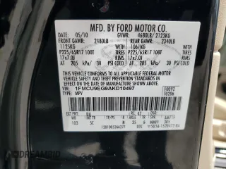 2010 Ford Escape Limited with VIN 1FMCU9EG9AKD10497, listed as a Copart auction lot 57817504 with 185,748 mi miles and Salvage title. Bid and sale history available at DreamBid. Image 13.