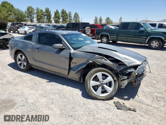 2013 Ford Mustang GT with VIN 1ZVBP8CF0D5266823, listed as a Copart auction lot 56985855 with 80,552 mi miles and Salvage title. Bid and sale history available at DreamBid. Image 4.