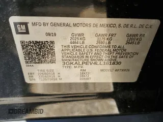 2020 GMC Terrain SLT z VIN 3GKALPEV4LL161830, wystawiony jako Copart lot #53154725 z przebiegiem 66 577 mil mil oraz Szkoda całkowita • Salvage title. Historia ofert i sprzedaży dostępna na DreamBid. Obrazek 15.