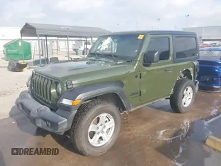 2021 Jeep Wrangler Sport with VIN 1C4GJXAN5MW852653, listed as a IAAI auction lot 42073214 with 53,834 mi miles and . Bid and sale history available at DreamBid. Image 18.