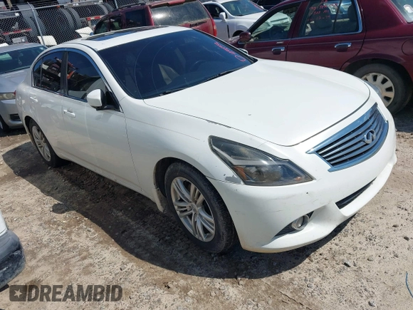 2012 Infiniti G25 Sedan Journey with VIN JN1DV6AP3CM700998, listed as a IAAI auction lot 41981952 with 193,539 mi miles. Bid and sale history available at carsss.com. Image 1.