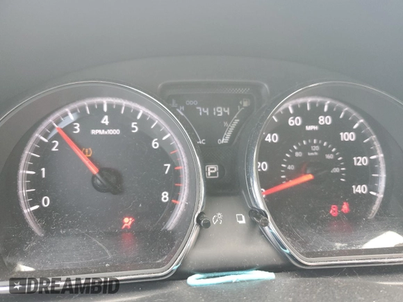 2018 Nissan Versa Sedan SV with VIN 3N1CN7AP7JL875490, listed as a Copart auction lot 43515035 with 74,194 mi miles and Salvage Title. Bid and sale history available at carsss.com. Image 9.