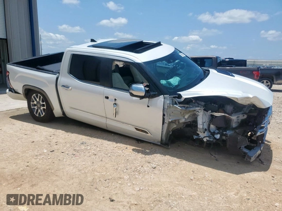 2024 Toyota Tundra 1794 Edition with VIN 5TFMC5DB7RX072710, listed as a Copart auction lot 57221845 with 18,763 mi miles and Clean title. Bid and sale history available at DreamBid. Image 4.