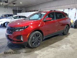 2024 Chevrolet Equinox RS with VIN 3GNAXWEG3RS216110, listed as a Copart auction lot 46636115 with 5,226 mi miles and Salvage title. Bid and sale history available at DreamBid. Image 1.