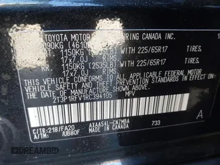2024 Toyota RAV4 XLE with VIN 2T3P1RFV1RC394105, listed as a IAAI auction lot 41737921 with 11,719 mi miles. Bid and sale history available at carsss.com. Image 9.