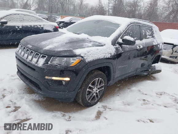 2020 Jeep Compass Latitude with VIN 3C4NJDBB8LT231115, listed as a IAAI auction lot 41254345 with 95,721 mi miles. Bid and sale history available at carsss.com. Image 17.