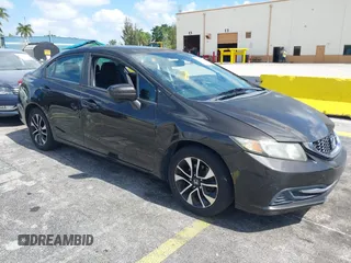 2014 Honda Civic Sedan EX with VIN 2HGFB2F8XEH517873, listed as a IAAI auction lot 42181326 with Not Provided miles. Bid and sale history available at carsss.com. Image 1.