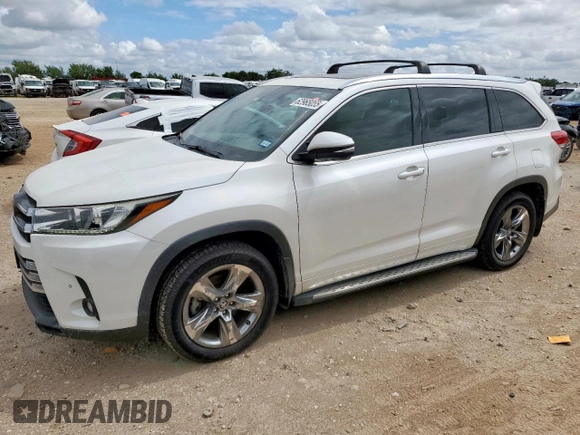 2019 Toyota Highlander Limited with VIN 5TDYZRFH5KS291167, listed as a Copart auction lot 62965055 with 136,801 mi miles and Clean title. Bid and sale history available at DreamBid. Image 1.
