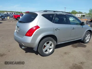 2005 Nissan Murano SL with VIN JN8AZ08W65W443815, listed as a IAAI auction lot 42143822 with 113,824 mi miles and . Bid and sale history available at carsss.com. Image 4.