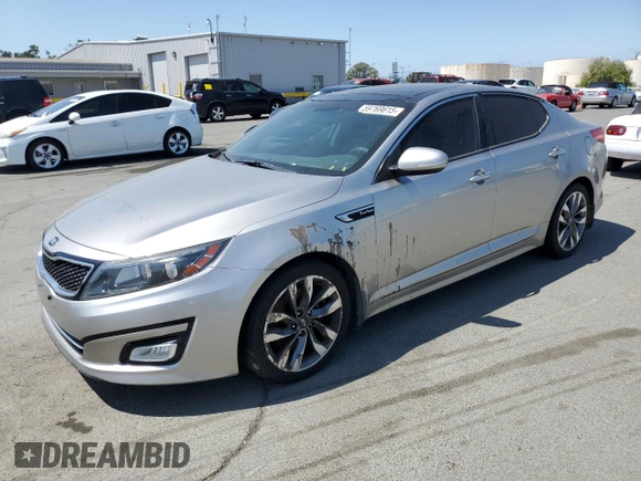 2014 Kia Optima SX Turbo with VIN 5XXGR4A61EG295498, listed as a Copart auction lot 59769615 with 146,849 mi miles and Clean title. Bid and sale history available at DreamBid. Image 1.