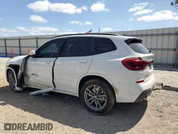 2021 BMW X3 sDrive30i z VIN 5UXTY3C01M9F55786, wystawiony jako Copart lot #55106335 z przebiegiem Nie podano mil oraz Nie do naprawy. Historia ofert i sprzedaży dostępna na DreamBid. Obrazek 2.