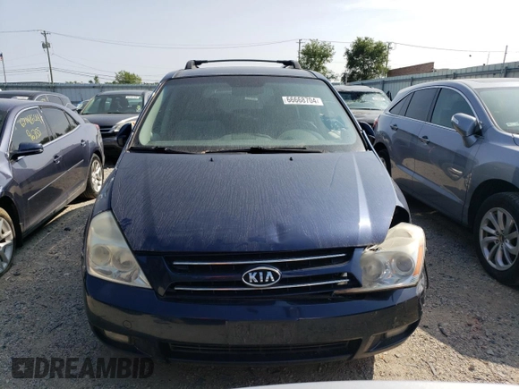 2008 Kia Sedona LX with VIN KNDMB233986199572, listed as a Copart auction lot 66668704 with 171,588 mi miles and Salvage Title. Bid and sale history available at carsss.com. Image 5.