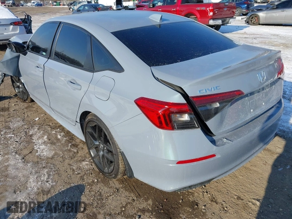 2024 Honda Civic Sport with VIN 2HGFE2F59RH539303, listed as a IAAI auction lot 41417721 with 7,240 mi miles and . Bid and sale history available at DreamBid. Image 3.