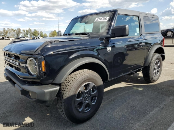 2024 Ford Bronco Big Bend with VIN 1FMDE7AH3RLB46917, listed as a Copart auction lot 52146385 with 792 mi miles and Salvage Title. Bid and sale history available at carsss.com. Image 1.