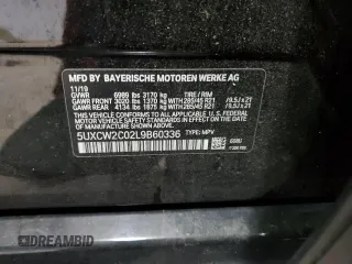 2020 BMW X7 xDrive40i with VIN 5UXCW2C02L9B60336, listed as a Copart auction lot 42796695 with 81,129 mi miles and Salvage Title. Bid and sale history available at carsss.com. Image 13.