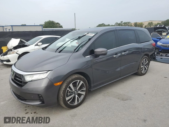 2024 Honda Odyssey Touring z VIN 5FNRL6H85RB016317, wystawiony jako Copart lot #59483565 z przebiegiem 17 351 mil mil oraz Nie do naprawy • Non repairable. Historia ofert i sprzedaży dostępna na DreamBid. Obrazek 1.