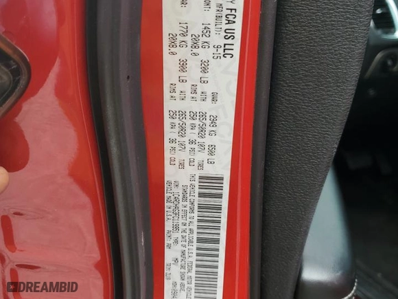 2015 Dodge Durango SXT with VIN 1C4RDHAG3FC119951, listed as a Copart auction lot 43422635 with NaN miles and Salvage Title. Bid and sale history available at carsss.com. Image 16.