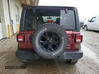 2021 Jeep Wrangler Sport S with VIN 1C4HJXAG9MW774173, listed as a Copart auction lot 47848865 with 43,602 mi miles and Salvage Title. Bid and sale history available at DreamBid. Image 6.
