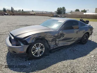 2014 Ford Mustang V6 with VIN 1ZVBP8AMXE5201707, listed as a Copart auction lot 49221165 with 164,123 mi miles and Salvage Title. Bid and sale history available at carsss.com. Image 1.