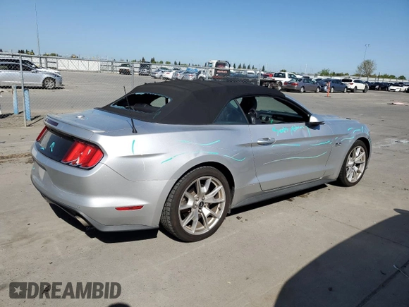 2015 Ford Mustang GT Premium with VIN 1FATP8FF4F5330308, listed as a Copart auction lot 52391415 with 75,225 mi miles and Salvage Title. Bid and sale history available at DreamBid. Image 3.