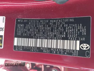 2024 Toyota Corolla LE с VIN 5YFB4MDE1RP138322, выставлен на аукционе IAAI как лот 42269358 с пробегом 6 127 миль миль и . История ставок и продаж доступна на DreamBid. Изображение 9.