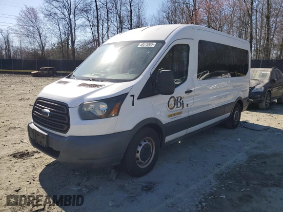 2015 Ford Transit Passenger XL with VIN 1FBAX2CM9FKA08299, listed as a Copart auction lot 48415005 with 162,944 mi miles and Clean Title. Bid and sale history available at carsss.com. Image 1.