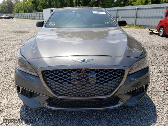2018 Genesis G80 3.3T Sport with VIN KMHGN4JB0JU223068, listed as a Copart auction lot 51973174 with 74,908 mi miles. Bid and sale history available at carsss.com. Image 5.