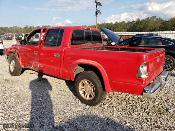 2004 Dodge Dakota SLT with VIN 1D7HL48K04S781707, listed as a Copart auction lot 74326284 with 190,531 mi miles and Clean Title. Bid and sale history available at carsss.com. Image 2.