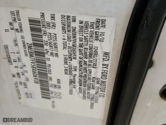 2011 Mercury Grand Marquis LS with VIN 2MEBM7FV5BX606938, listed as a Copart auction lot 68364374 with 75,898 mi miles and Salvage Title. Bid and sale history available at carsss.com. Image 12.