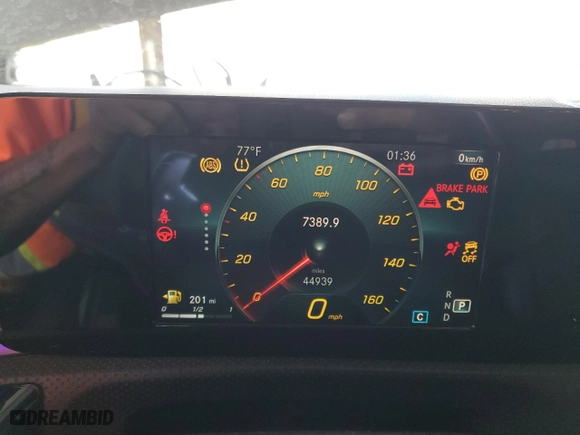 2021 Mercedes-Benz CLA with VIN W1K5J4GB7MN168444, listed as a Copart auction lot 46831545 with 44,939 mi miles and Non Repairable. Bid and sale history available at carsss.com. Image 9.