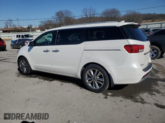 2015 Kia Sedona SX-L with VIN KNDME5C16F6034552, listed as a Copart auction lot 45478085 with 150,158 mi miles and Salvage Title. Bid and sale history available at DreamBid. Image 2.