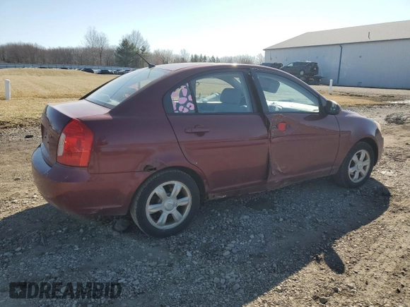 2006 Hyundai Accent GLS with VIN KMHCN46C66U038319, listed as a Copart auction lot 46668495 with 194,499 mi miles and Salvage Title. Bid and sale history available at carsss.com. Image 3.