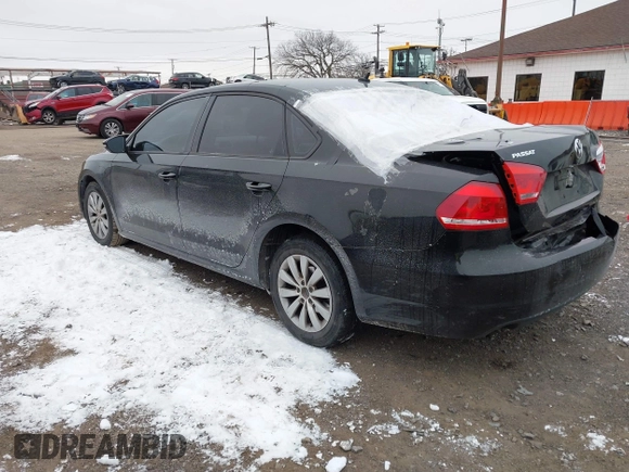 2012 Volkswagen Passat S w/Appearance with VIN 1VWAP7A3XCC015736, listed as a IAAI auction lot 41292429 with 155,874 mi miles. Bid and sale history available at carsss.com. Image 3.